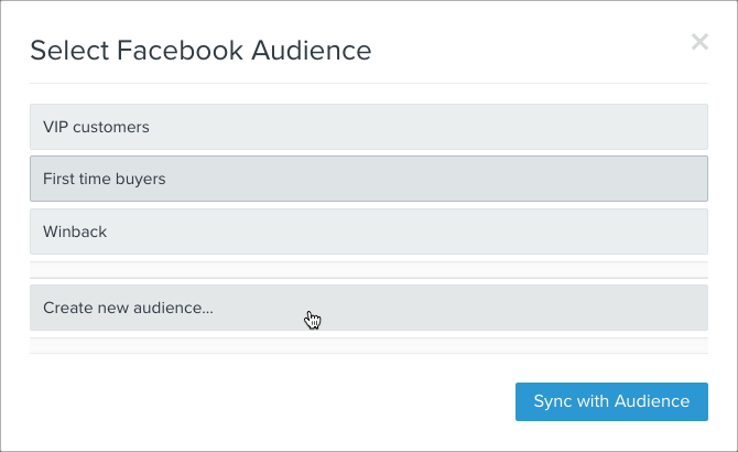 Sync email segments to Facebook custom audiences in Klaviyo
